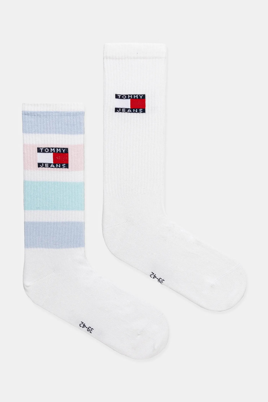 Tommy Jeans sosete 2-pack culoarea turcoaz, 701232726