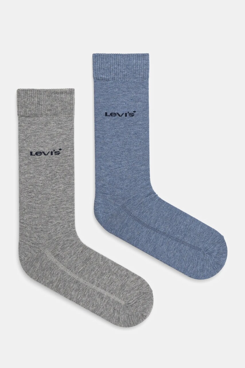 Levi's sosete 2-pack culoarea gri, 37157-1196
