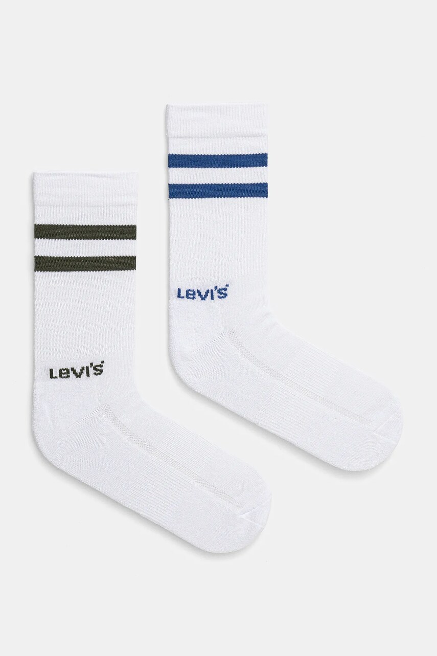 Levně Ponožky Levi's 2-pack bílá barva, 37157-1197