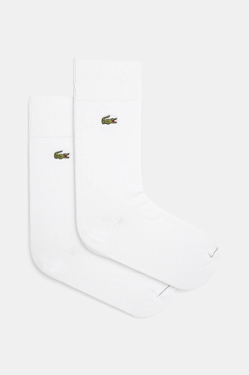 Lacoste șosete 2-pack culoarea alb, RA3147