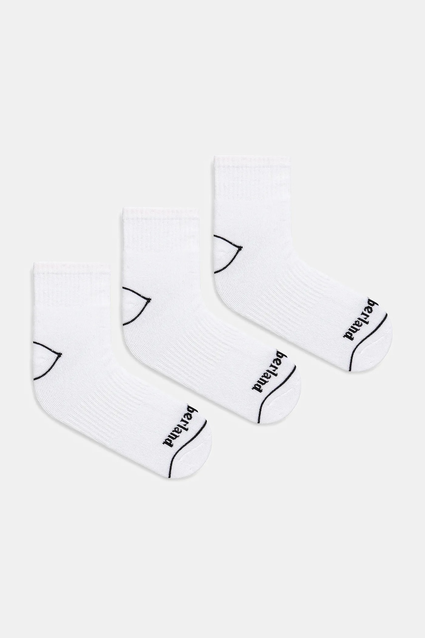 Timberland șosete 3-pack culoarea alb, TB0A6BAQ1001