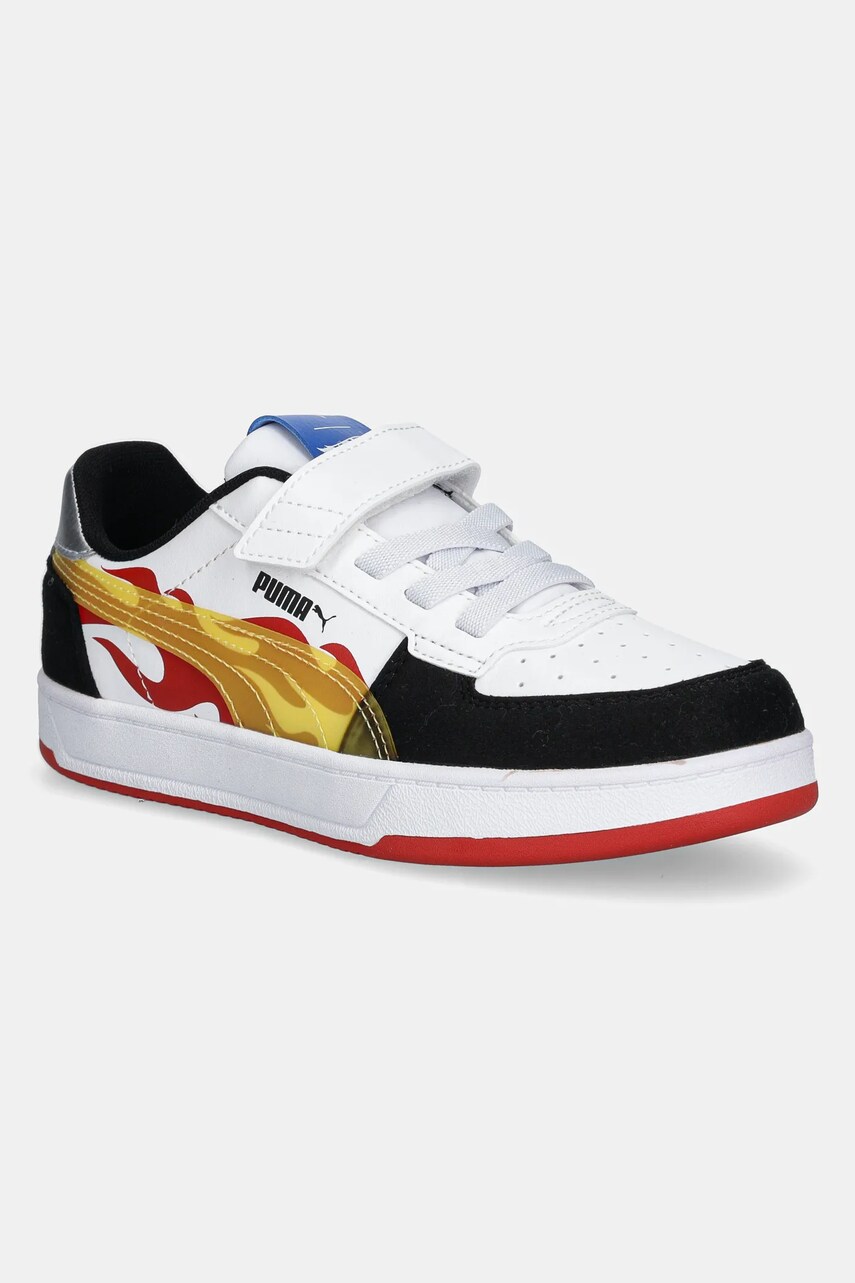 Puma sneakers pentru copii Caven 2.0 Hot Wheels AC+ culoarea alb, 401404