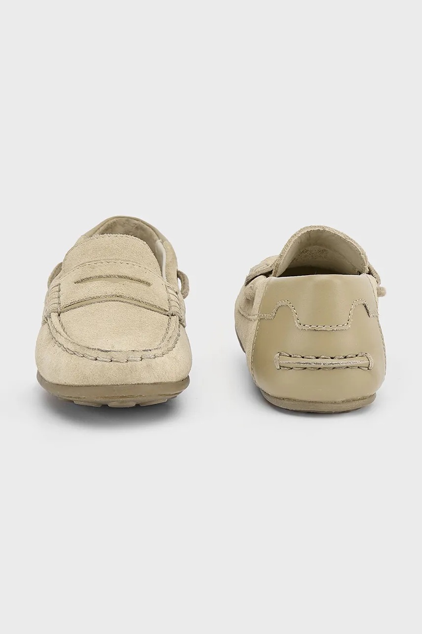 Детские замшевые мокасины Mayoral цвет зелёный 45668