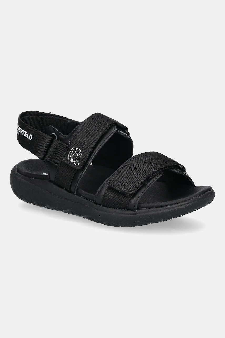 Karl Lagerfeld sandale din piele pentru copii culoarea negru, Z30382