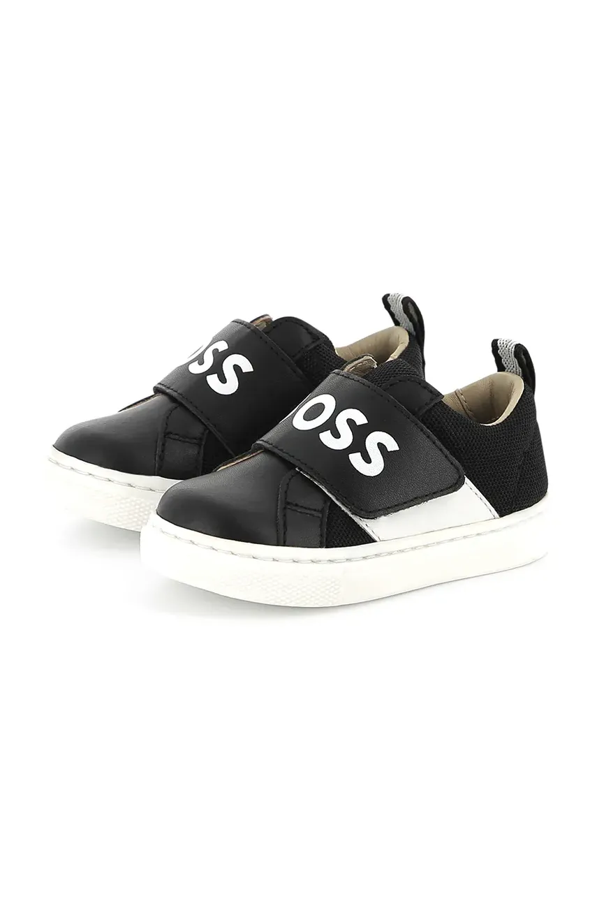 BOSS sneakers pentru copii culoarea negru, J52161