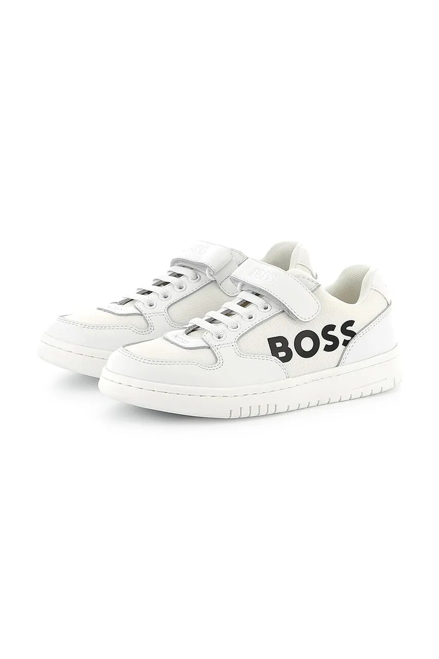 BOSS sneakers pentru copii culoarea alb, J51644