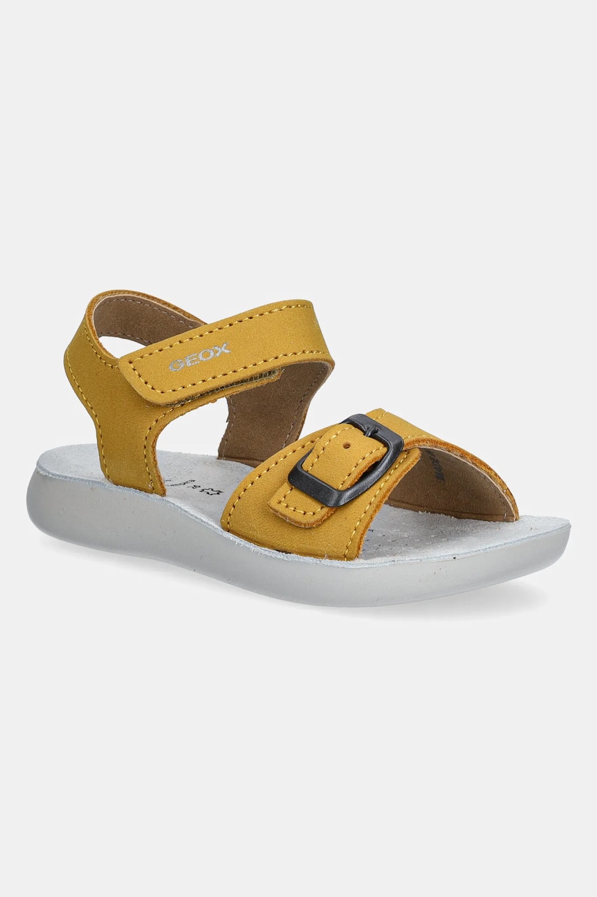 Geox sandale din piele pentru copii LIGHTFLOPPY culoarea galben, B555SA.00032 Geox sandale din piele pentru copii LIGHTFLOPPY culoarea galben, B555SA.00032