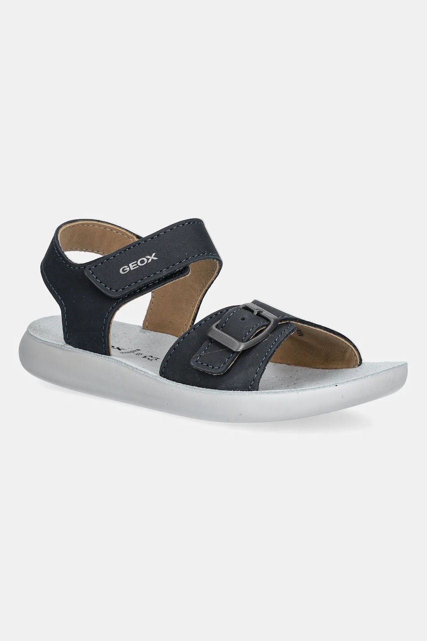 Geox sandale din năbuc pentru copii LIGHTFLOPPY culoarea albastru marin, J45GQD.00032 Geox sandale din năbuc pentru copii LIGHTFLOPPY culoarea albastru marin, J45GQD.00032