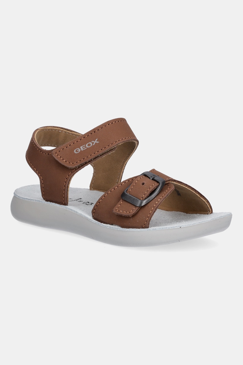 Geox sandale din năbuc pentru copii LIGHTFLOPPY culoarea maro, J45GQD.00032 Geox sandale din năbuc pentru copii LIGHTFLOPPY culoarea maro, J45GQD.00032
