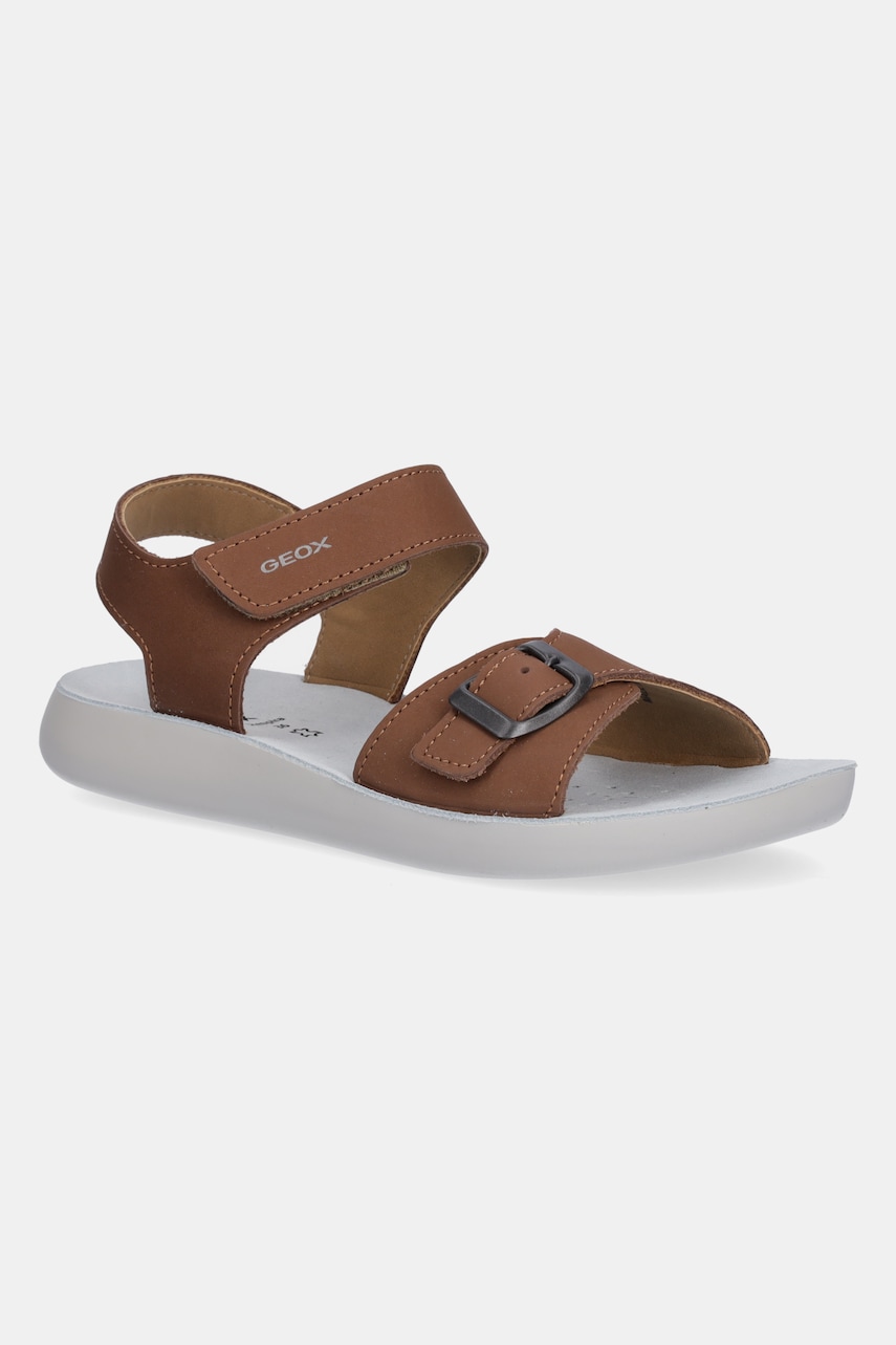 Geox sandale din năbuc pentru copii LIGHTFLOPPY culoarea maro, J45GQD.00032 Geox sandale din năbuc pentru copii LIGHTFLOPPY culoarea maro, J45GQD.00032