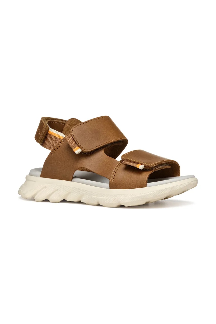 Geox sandale din piele pentru copii AIRADYUM culoarea maro, J55F1B.0009B Geox sandale din piele pentru copii AIRADYUM culoarea maro, J55F1B.0009B