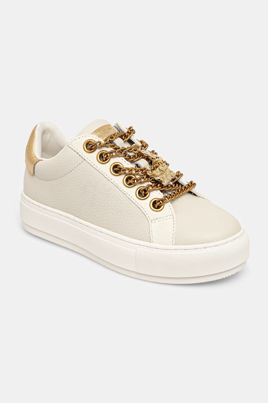 Kurt Geiger London sneakers din piele Laney Charm culoarea bej, 3941215109 Kurt Geiger London sneakers din piele Laney Charm culoarea bej, 3941215109