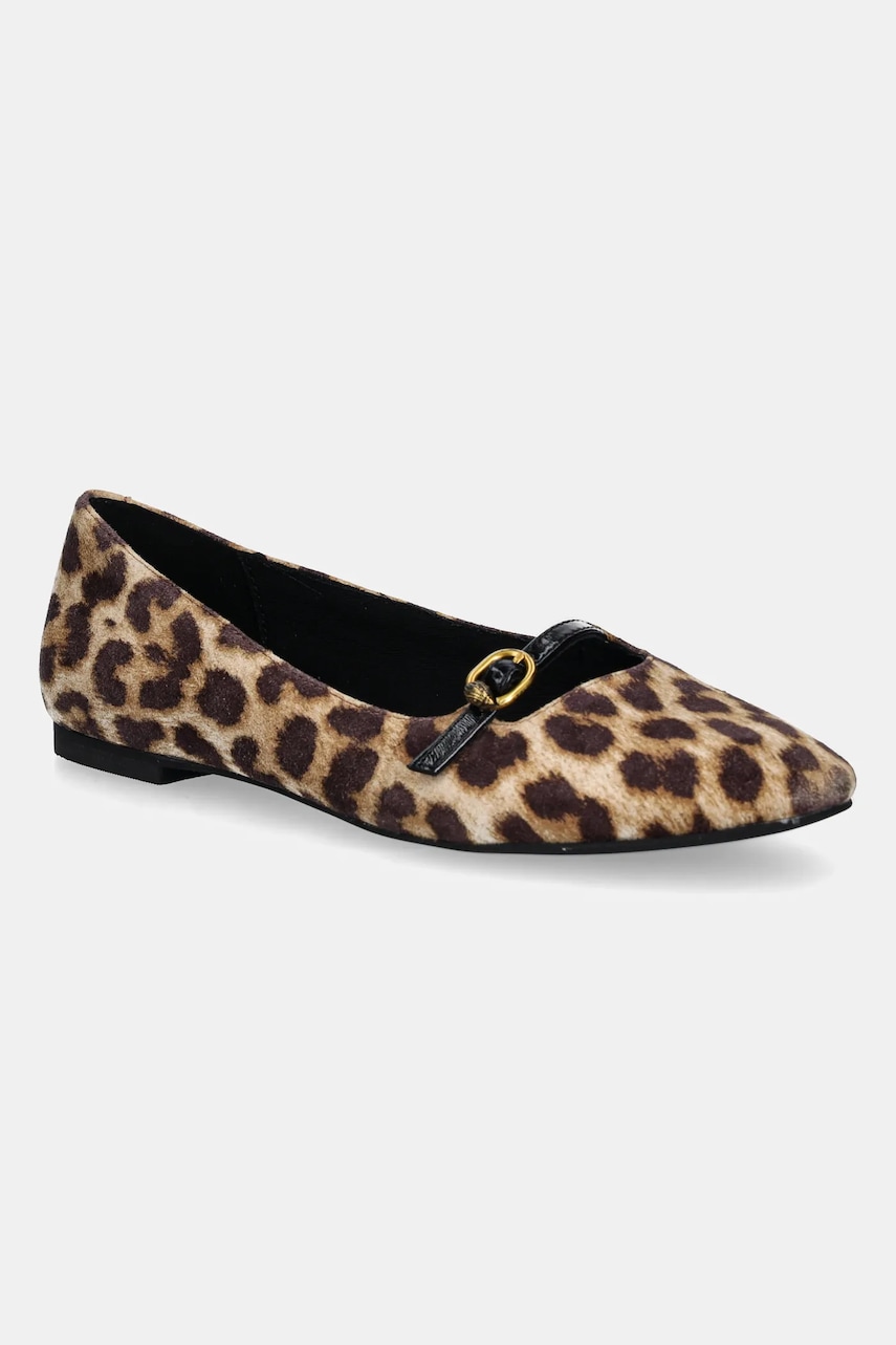 Kurt Geiger London balerini din piele intoarsa Flexi Ballerina culoarea bej, 3942439289 Kurt Geiger London balerini din piele intoarsa Flexi Ballerina culoarea bej, 3942439289