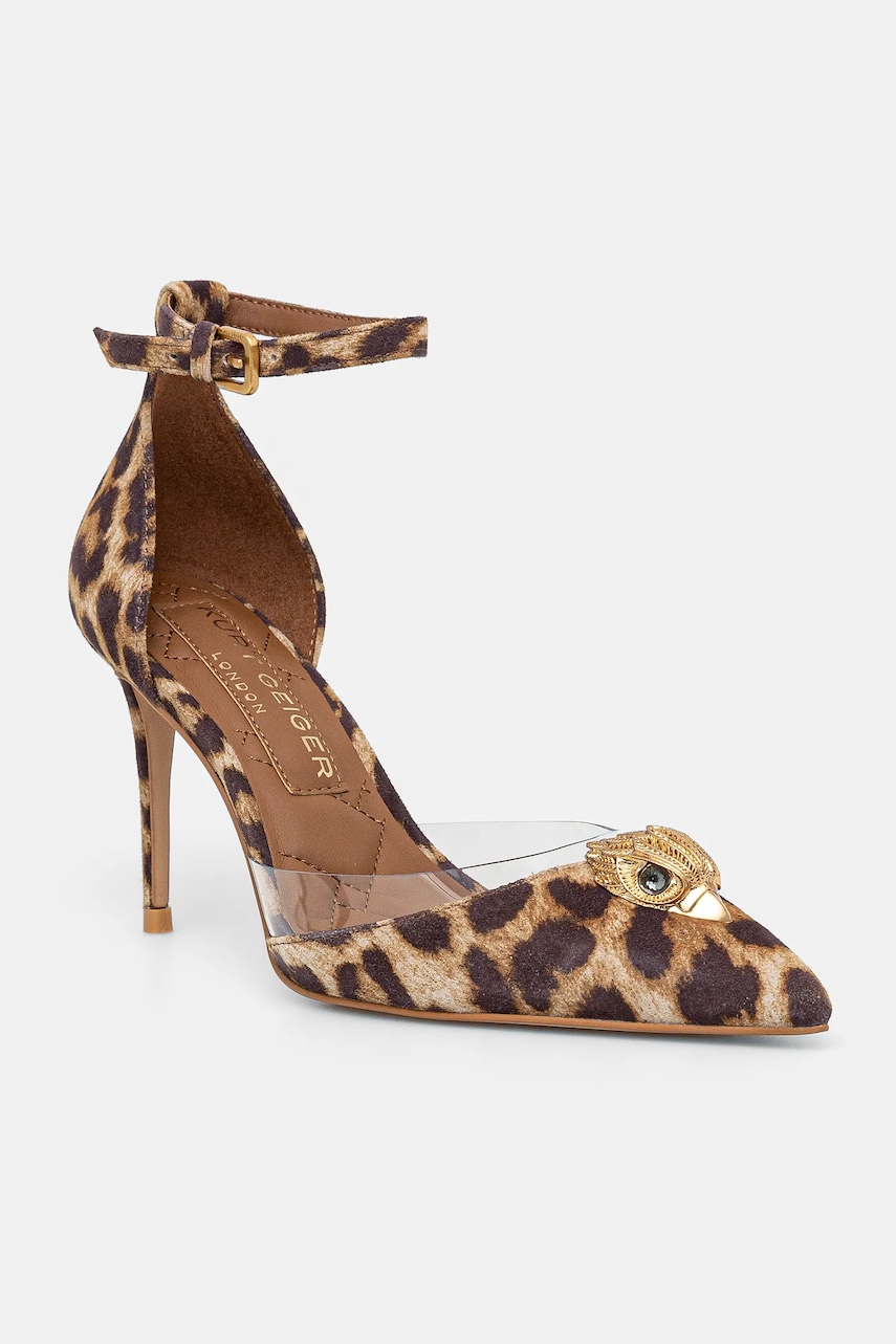 Kurt Geiger London pantofi cu toc Belgravia Vinyl High culoarea bej, 3955739999