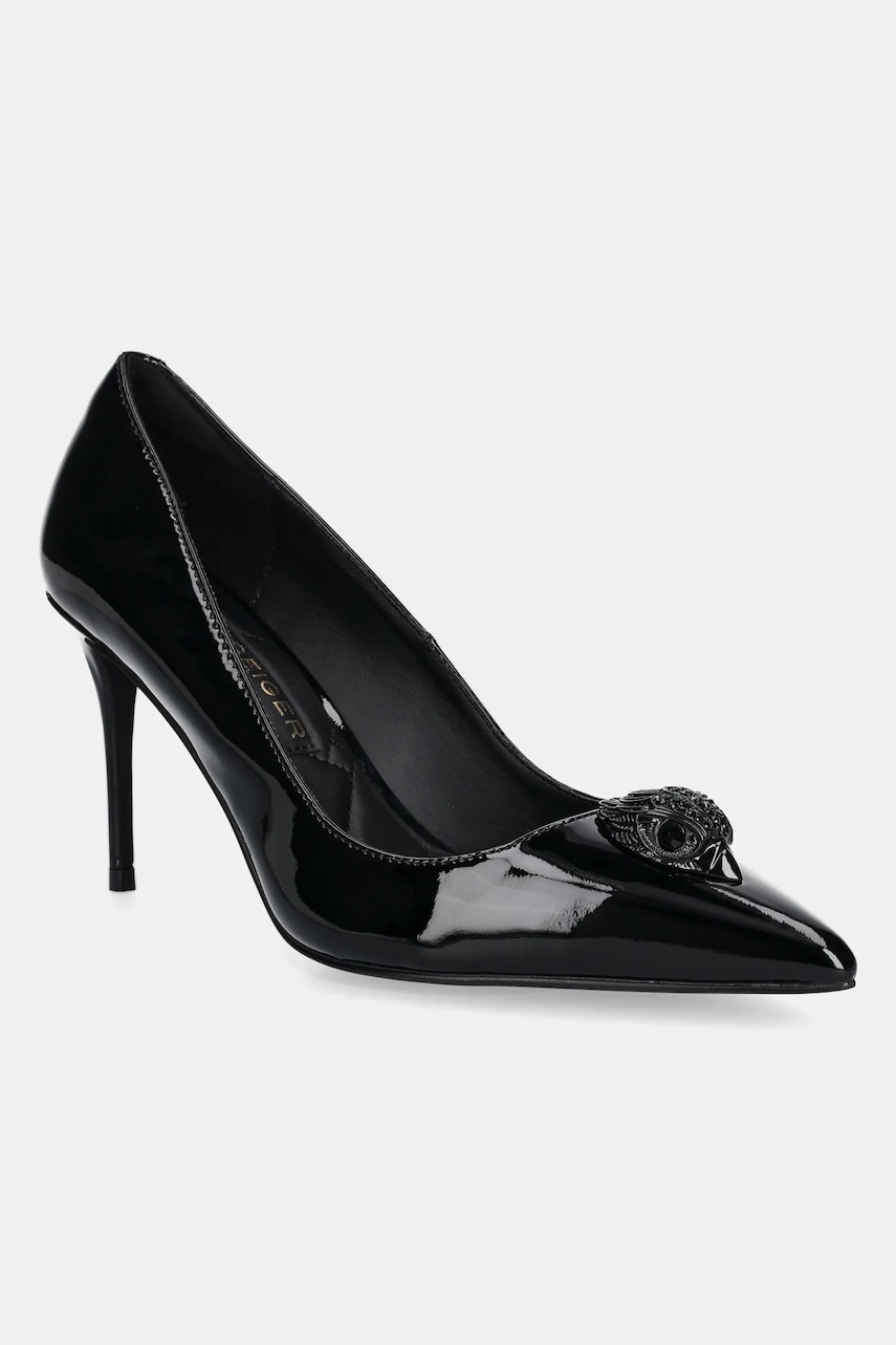 Kurt Geiger London stilettos de piele Belgravia Eagle Court culoarea negru, 3939900109 Kurt Geiger London stilettos de piele Belgravia Eagle Court culoarea negru, 3939900109