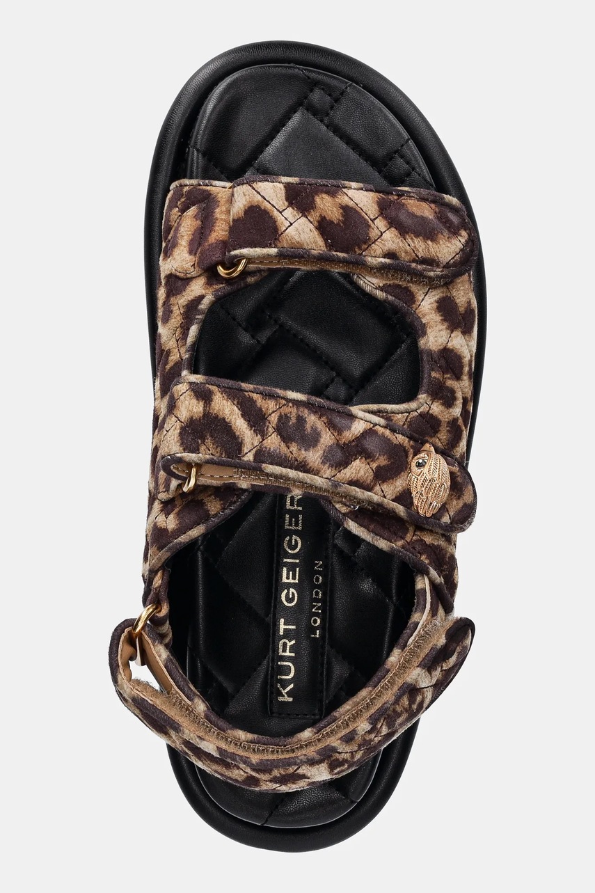 Шкіряні сандалі Kurt Geiger London Orson жіночі колір бежевий на платформі 3469639289 