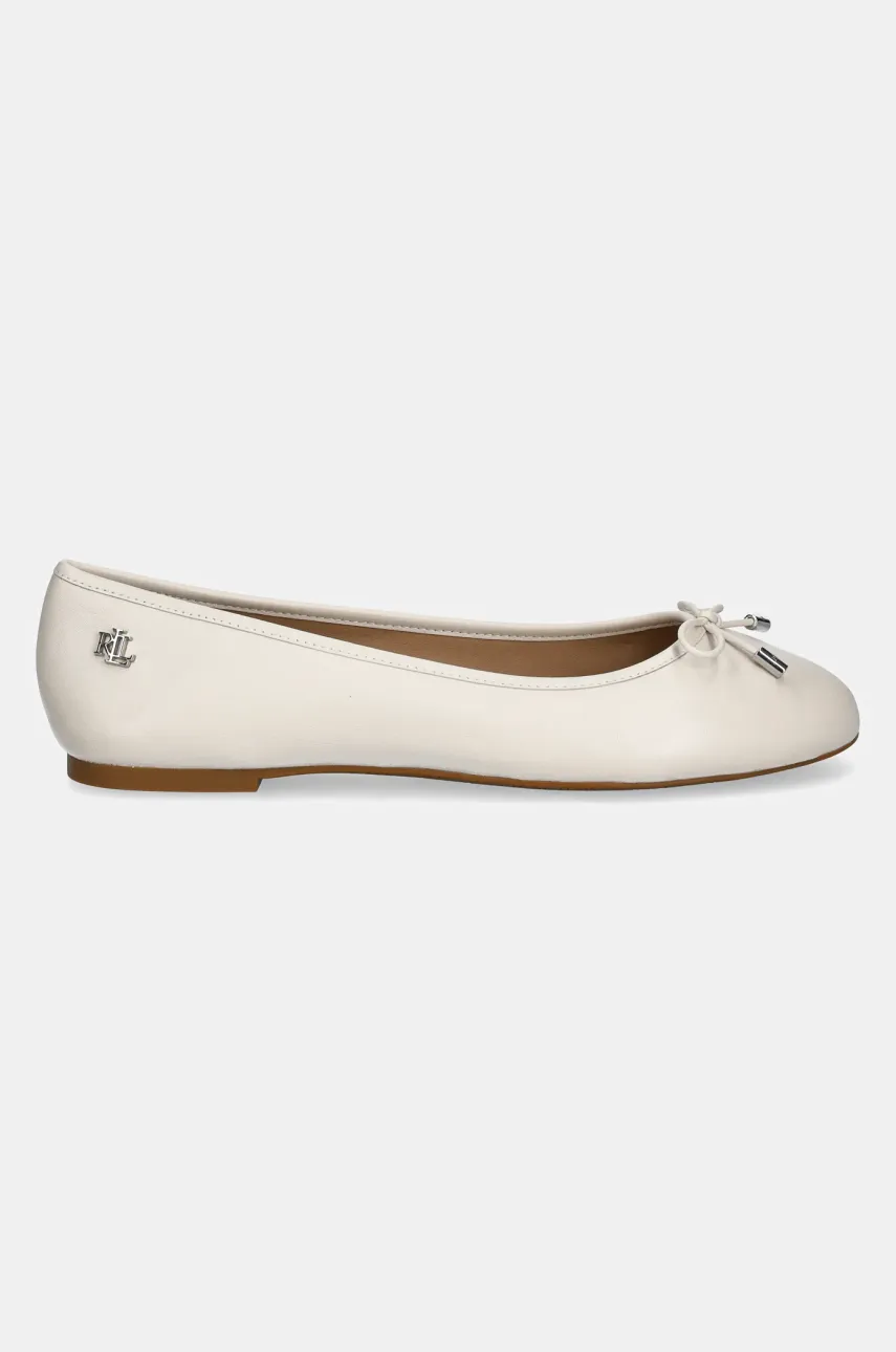Кожаные балетки Lauren Ralph Lauren Jayna цвет бежевый 802940728006 Кожаные балетки Lauren Ralph Lauren Jayna цвет бежевый 802940728006