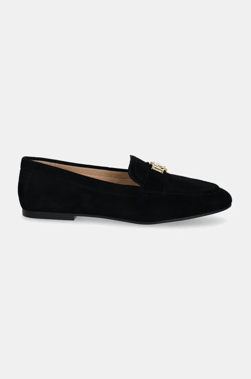 Замшевые мокасины Lauren Ralph Lauren Averi III женские цвет чёрный на плоском ходу 802946809005 Замшевые мокасины Lauren Ralph Lauren Averi III женские цвет чёрный на плоском ходу 802946809005