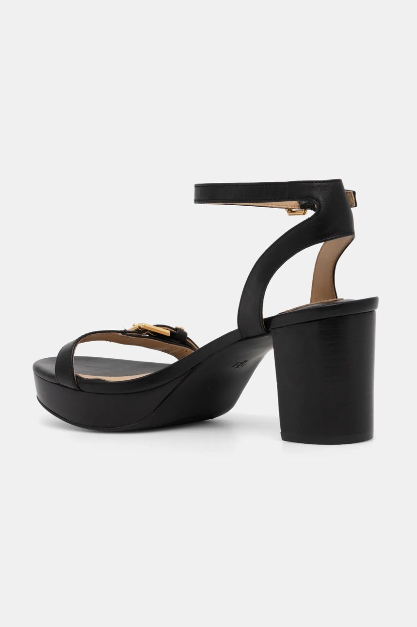 Lauren Ralph Lauren bőr szandál Melissah fekete, 802959162001 termék 2. képe