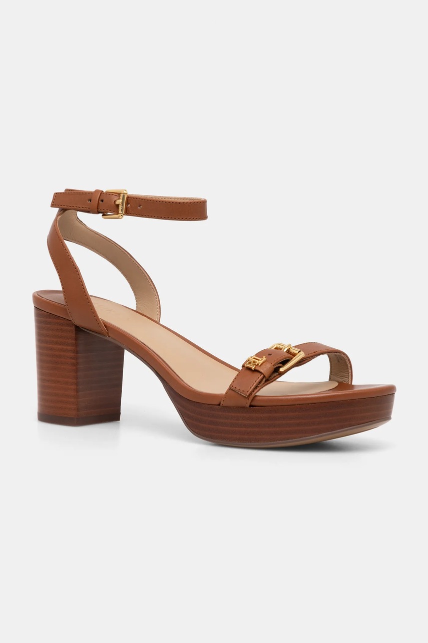 

Кожени сандали Lauren Ralph Lauren Melissah в кафяво 802959162002, Кафяв