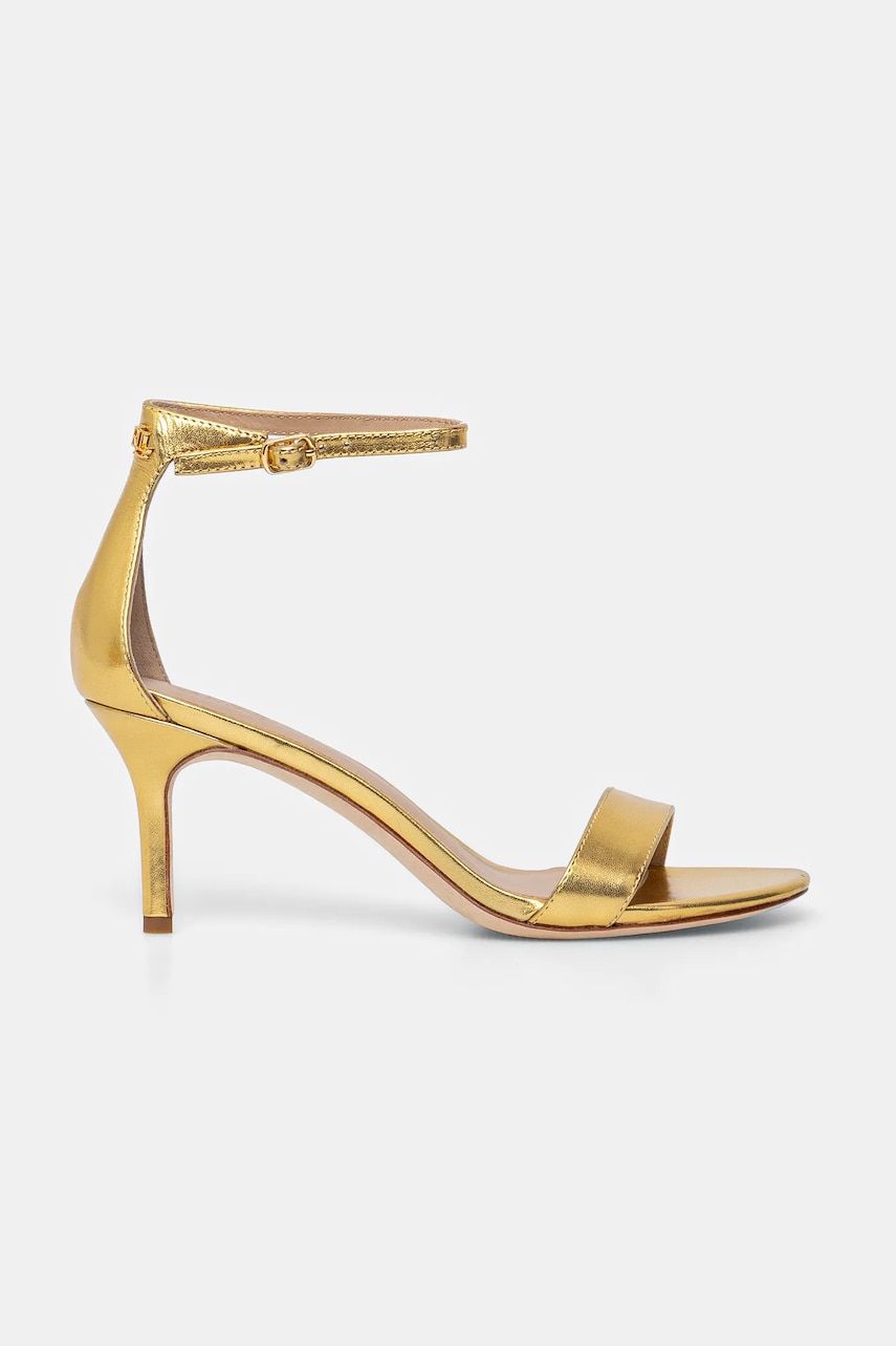 Кожаные сандалии Lauren Ralph Lauren Allie Mid цвет золотой 802978207001 Кожаные сандалии Lauren Ralph Lauren Allie Mid цвет золотой 802978207001