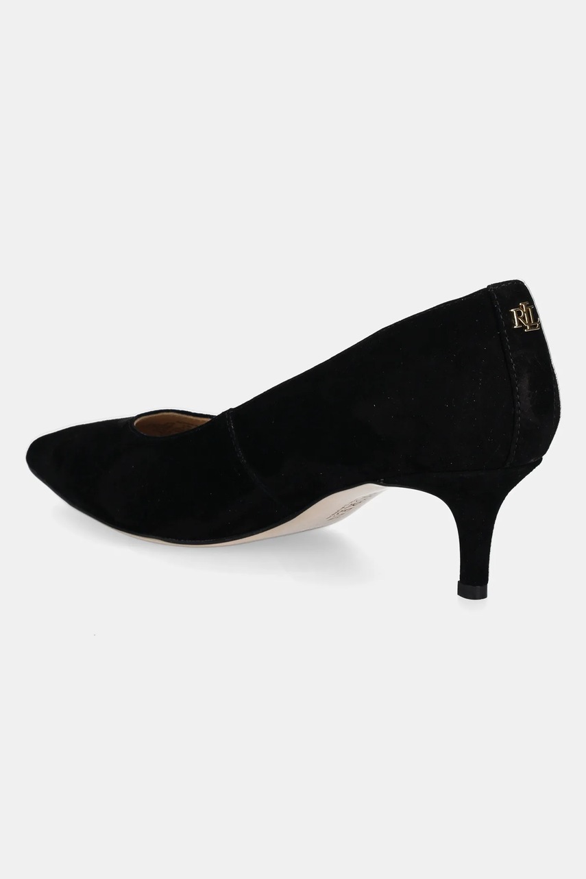Замшеві туфлі Lauren Ralph Lauren Adrienne колір чорний 802962174001 