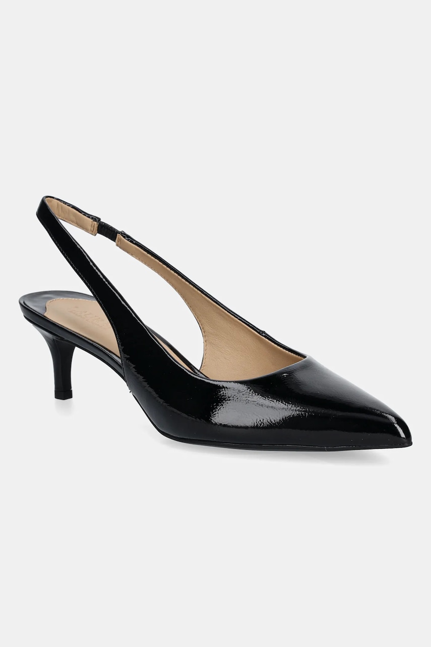 Levně Kožené lodičky Lauren Ralph Lauren Lolah II černá barva, 802959210001
