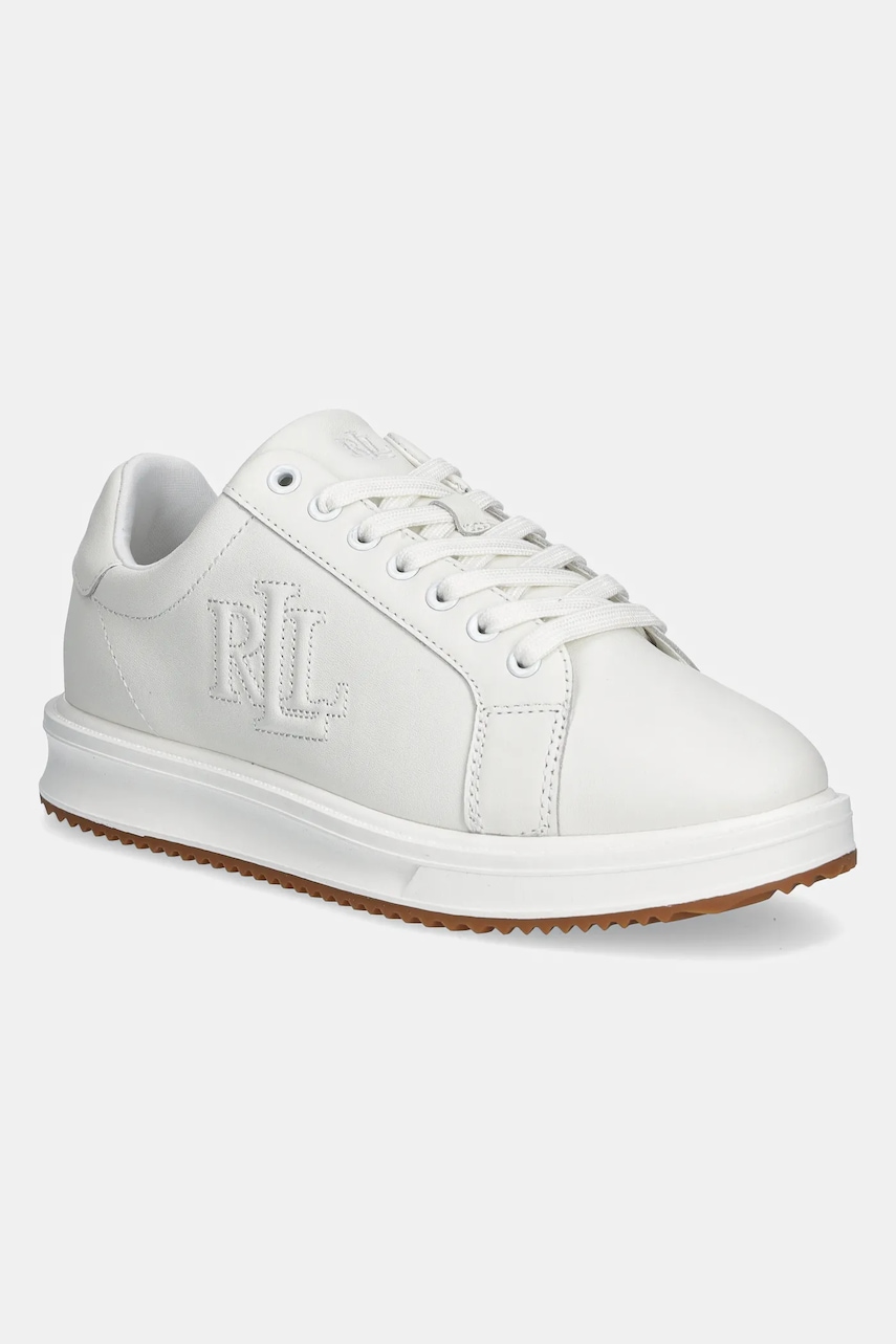 Levně Kožené sneakers boty Lauren Ralph Lauren Ainsley bílá barva, 802959228001