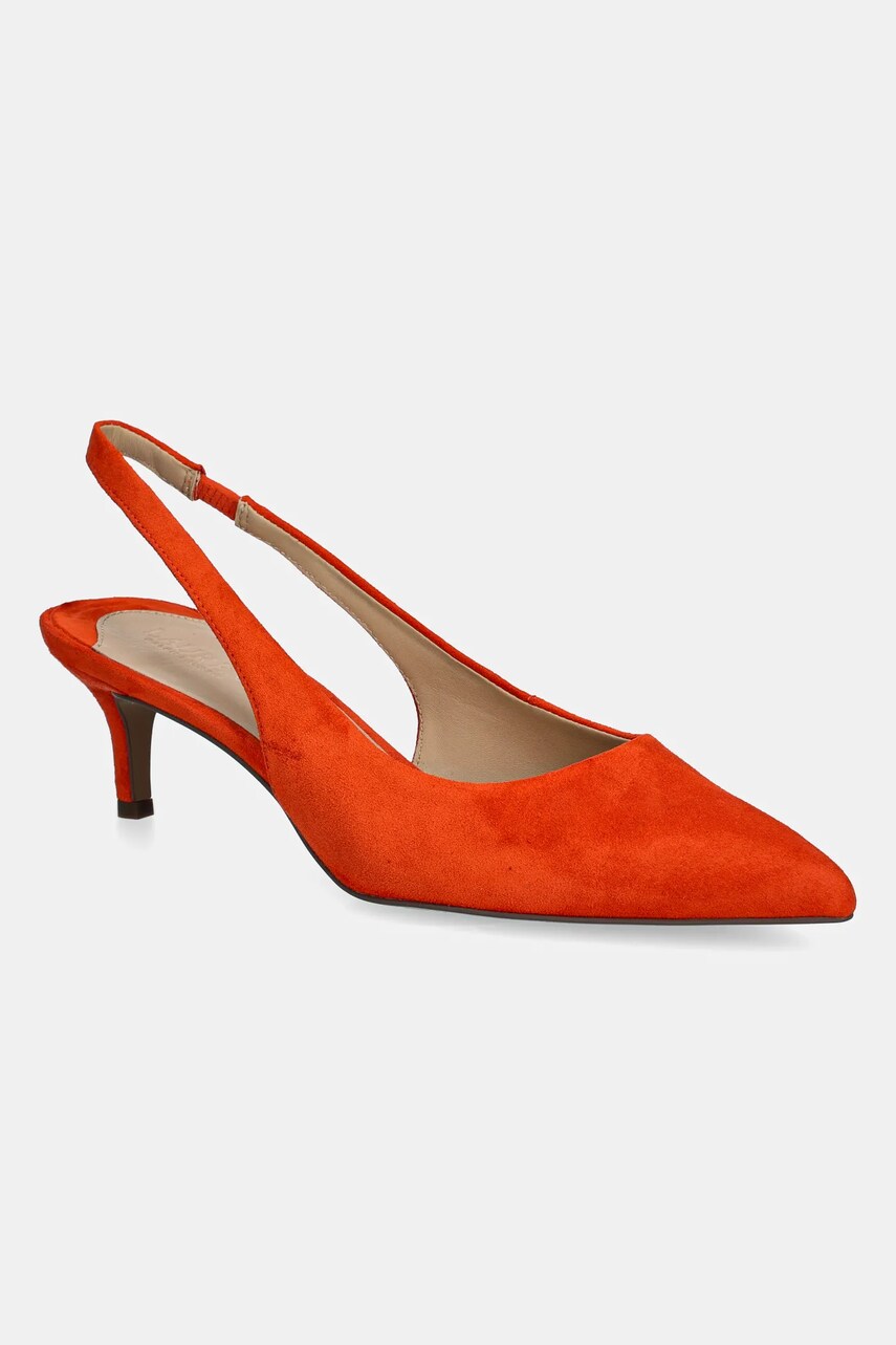Levně Semišové lodičky Lauren Ralph Lauren Lolah II oranžová barva, 802959263003