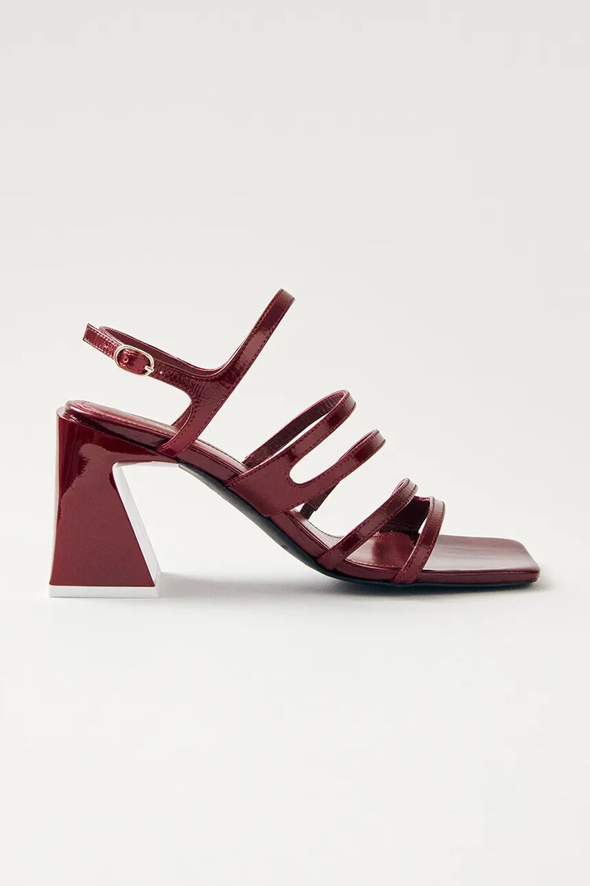 Alohas sandale de piele Aubrey culoarea bordo, S100772-01