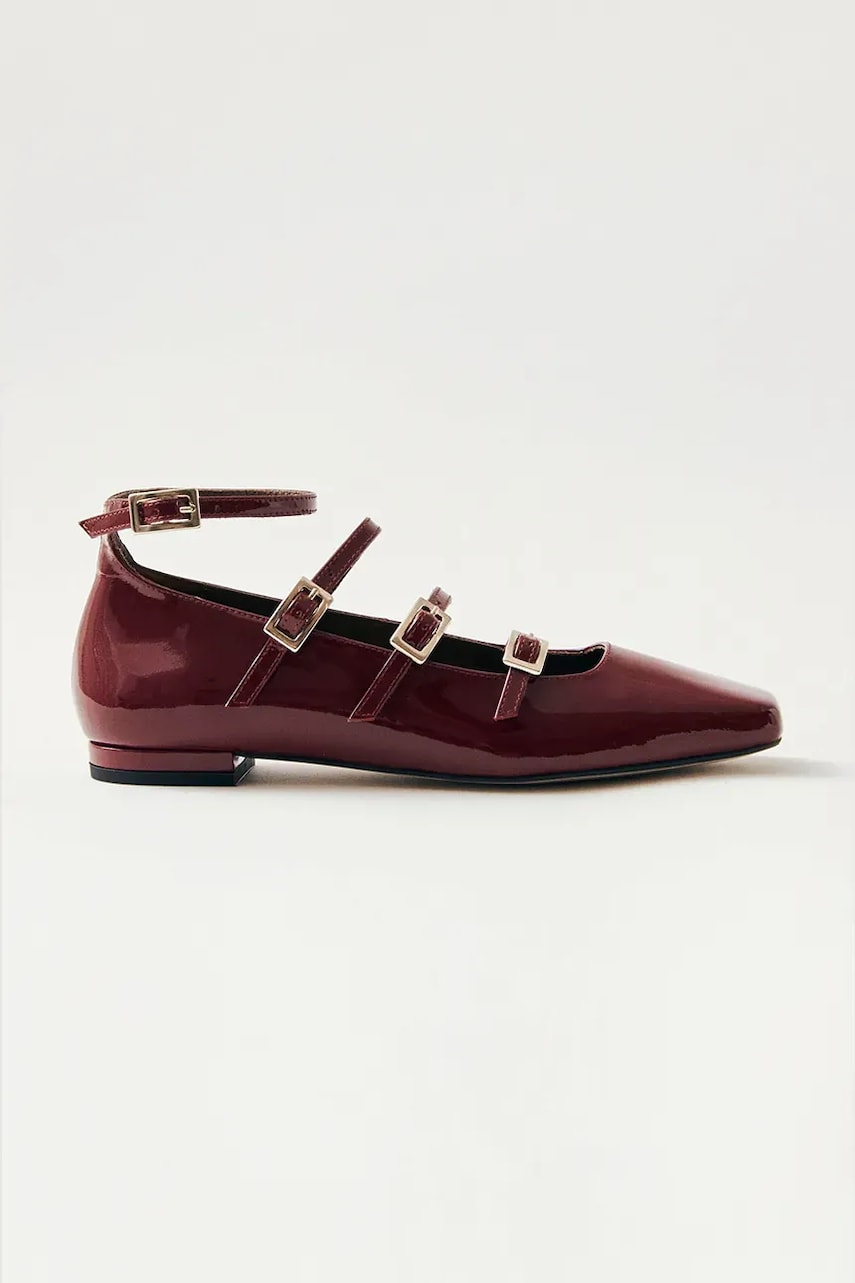 Alohas balerini de piele Luke culoarea bordo, S100056-03 Alohas balerini de piele Luke culoarea bordo, S100056-03