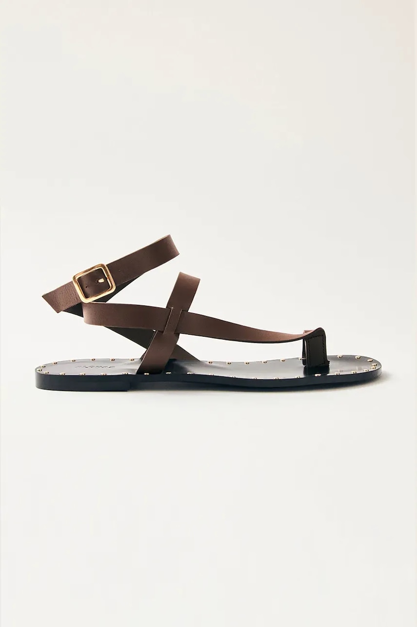 Alohas sandale de piele Tallula femei, culoarea maro, S100638-02 Alohas sandale de piele Tallula femei, culoarea maro, S100638-02