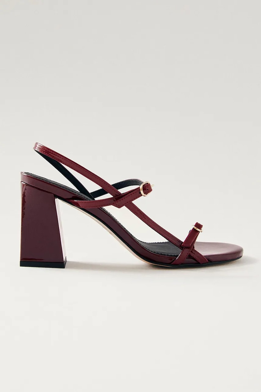 Alohas sandale de piele Elyn culoarea bordo, S100703-01