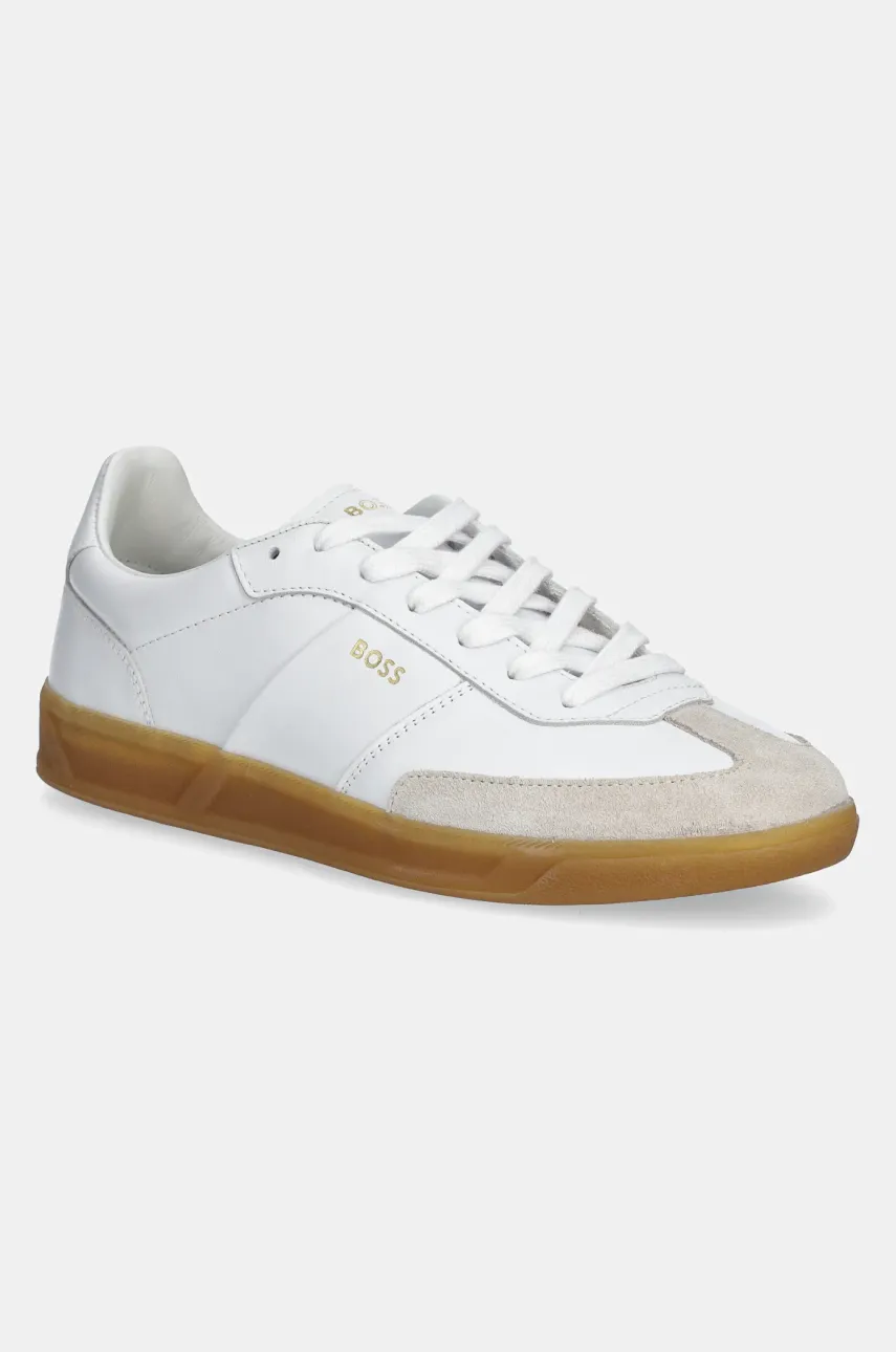 BOSS sneakers din piele Brenta culoarea alb, 50518001