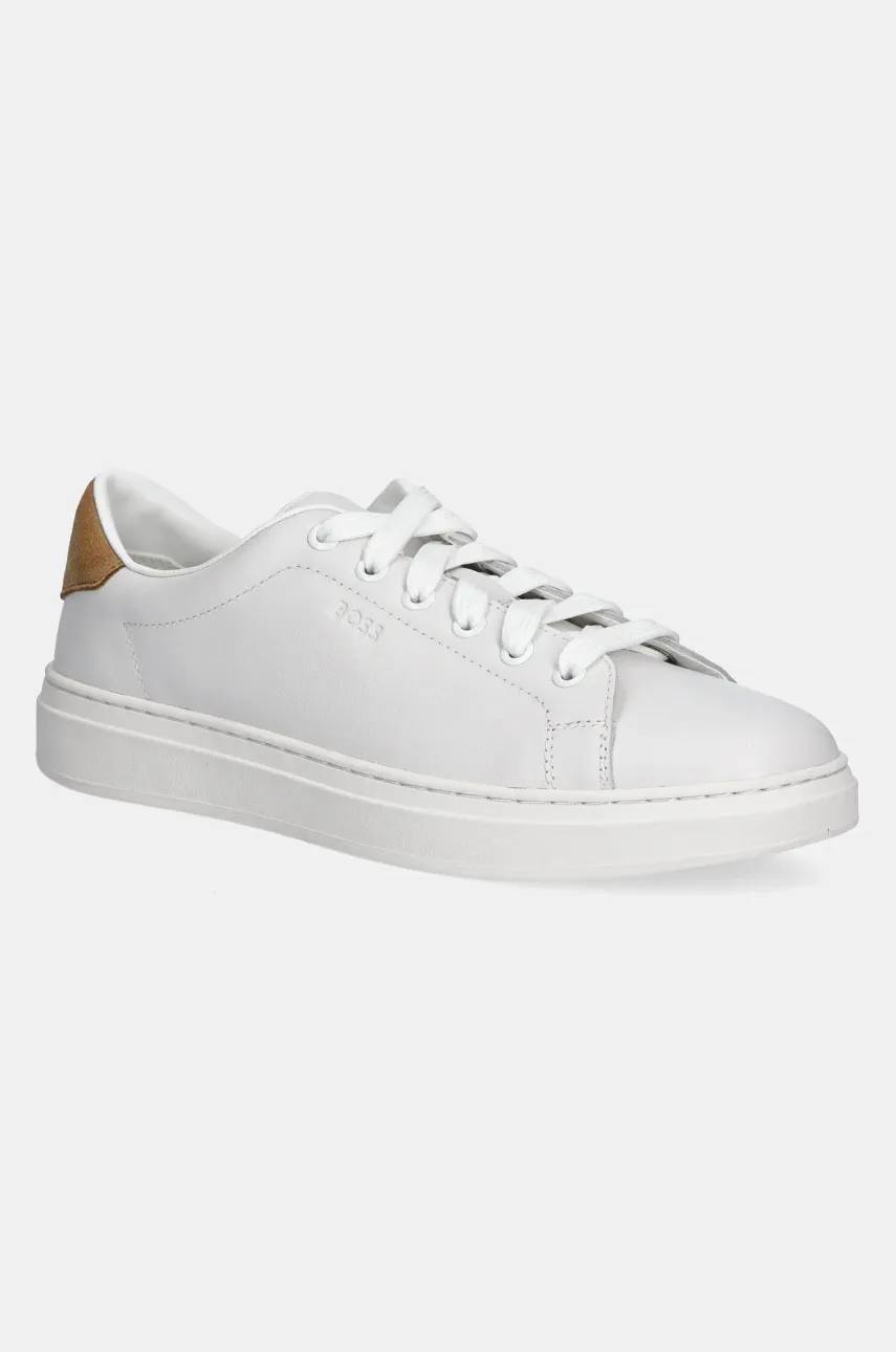 BOSS sneakers din piele Kieran culoarea alb, 50536393