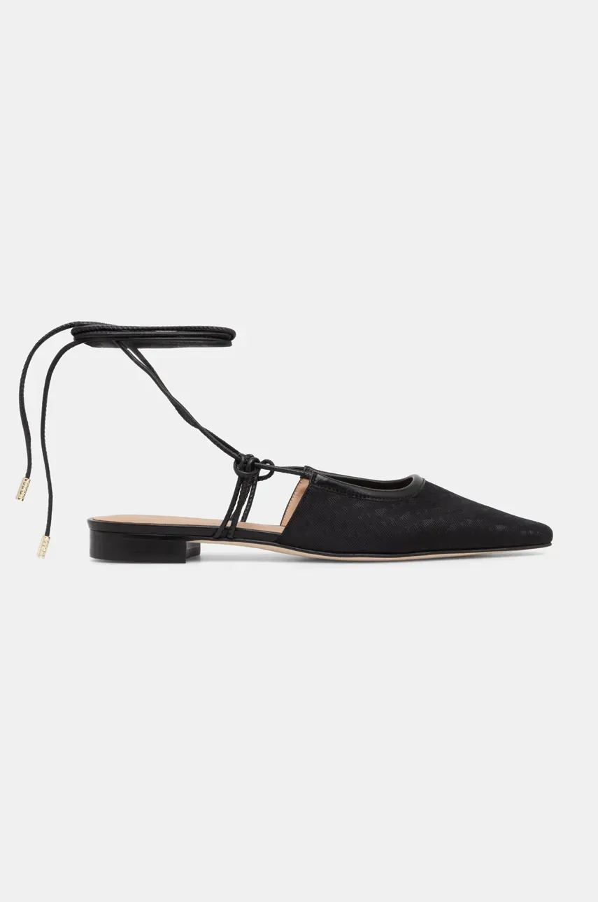 Балетки BOSS Charlieze цвет чёрный открытая пятка 50536314 Балетки BOSS Charlieze цвет чёрный открытая пятка 50536314