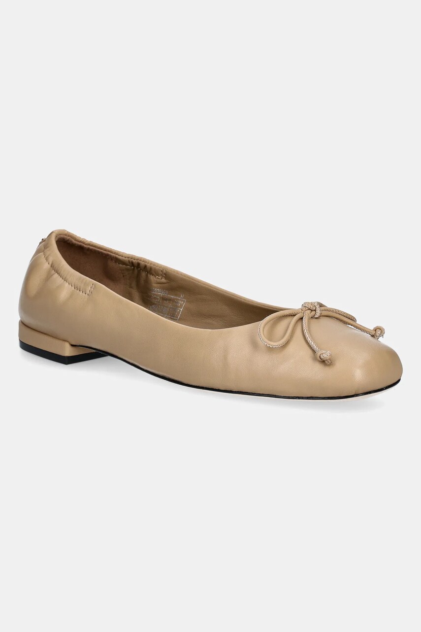 BOSS balerini de piele Luara culoarea bej, 50536353