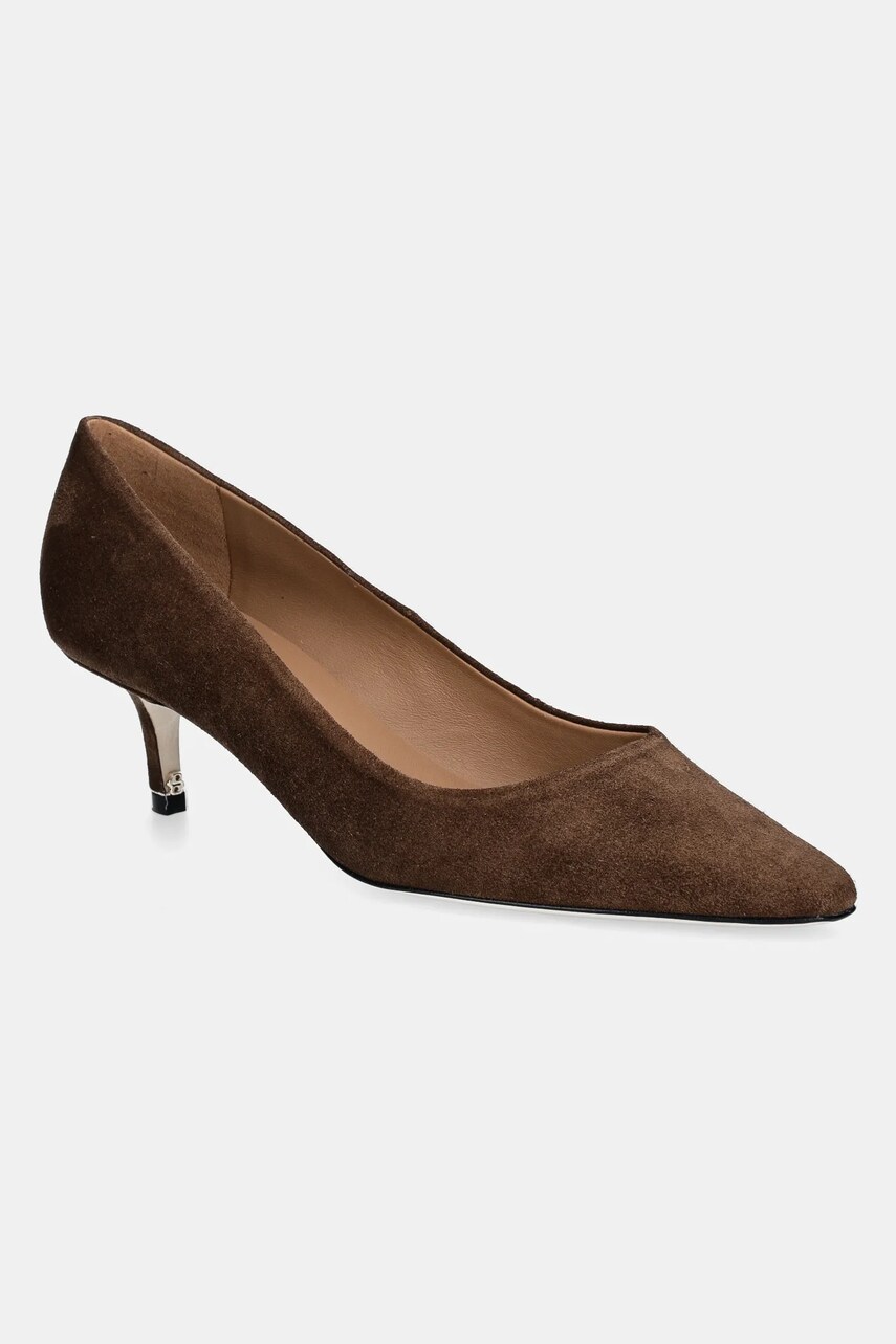 BOSS tocuri din piele intoarsa Charlieze culoarea bej, 50542815