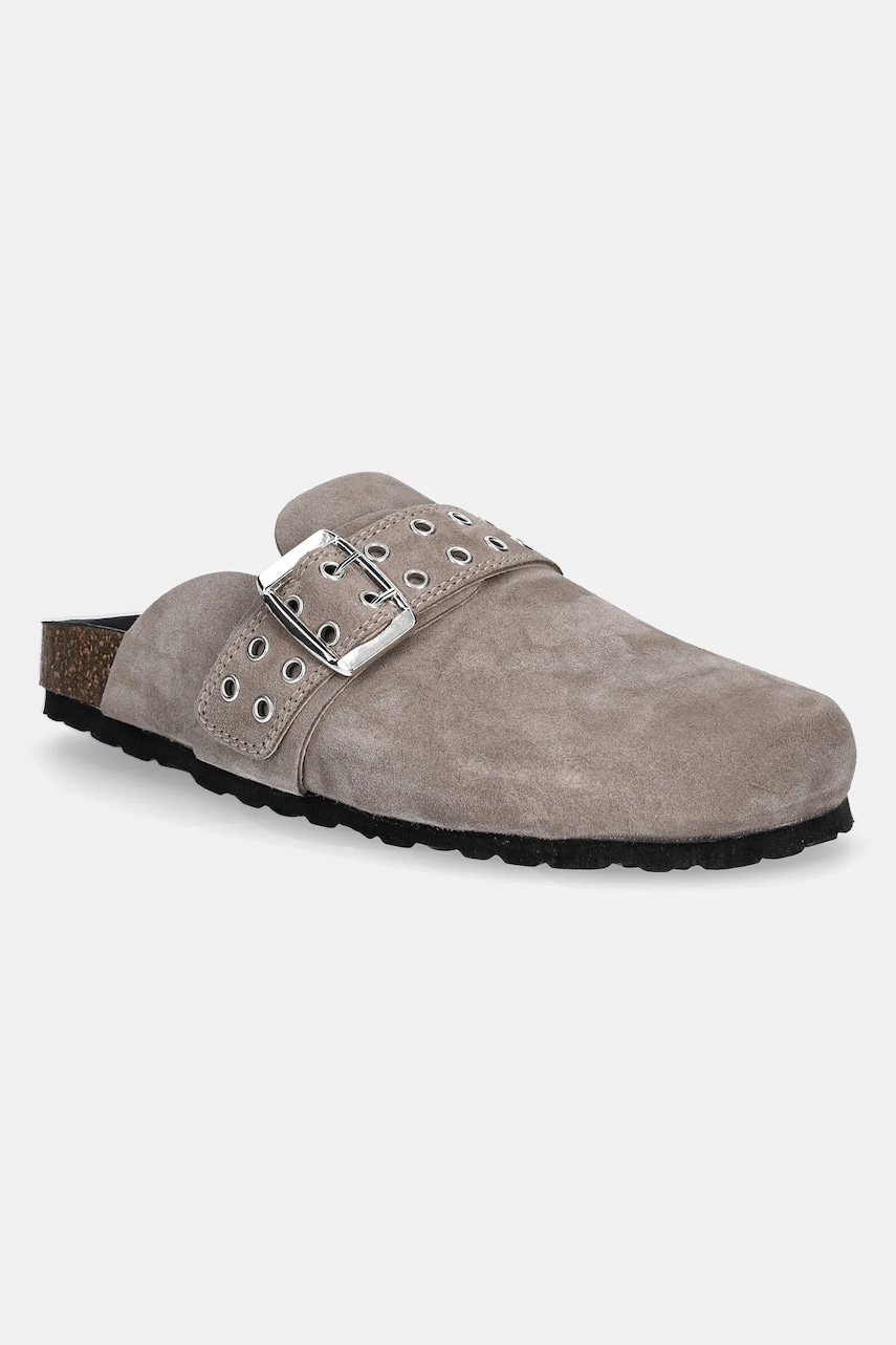 Bianco papuci din piele BIAMIAMI femei, culoarea bej, 11201782 Bianco papuci din piele BIAMIAMI femei, culoarea bej, 11201782
