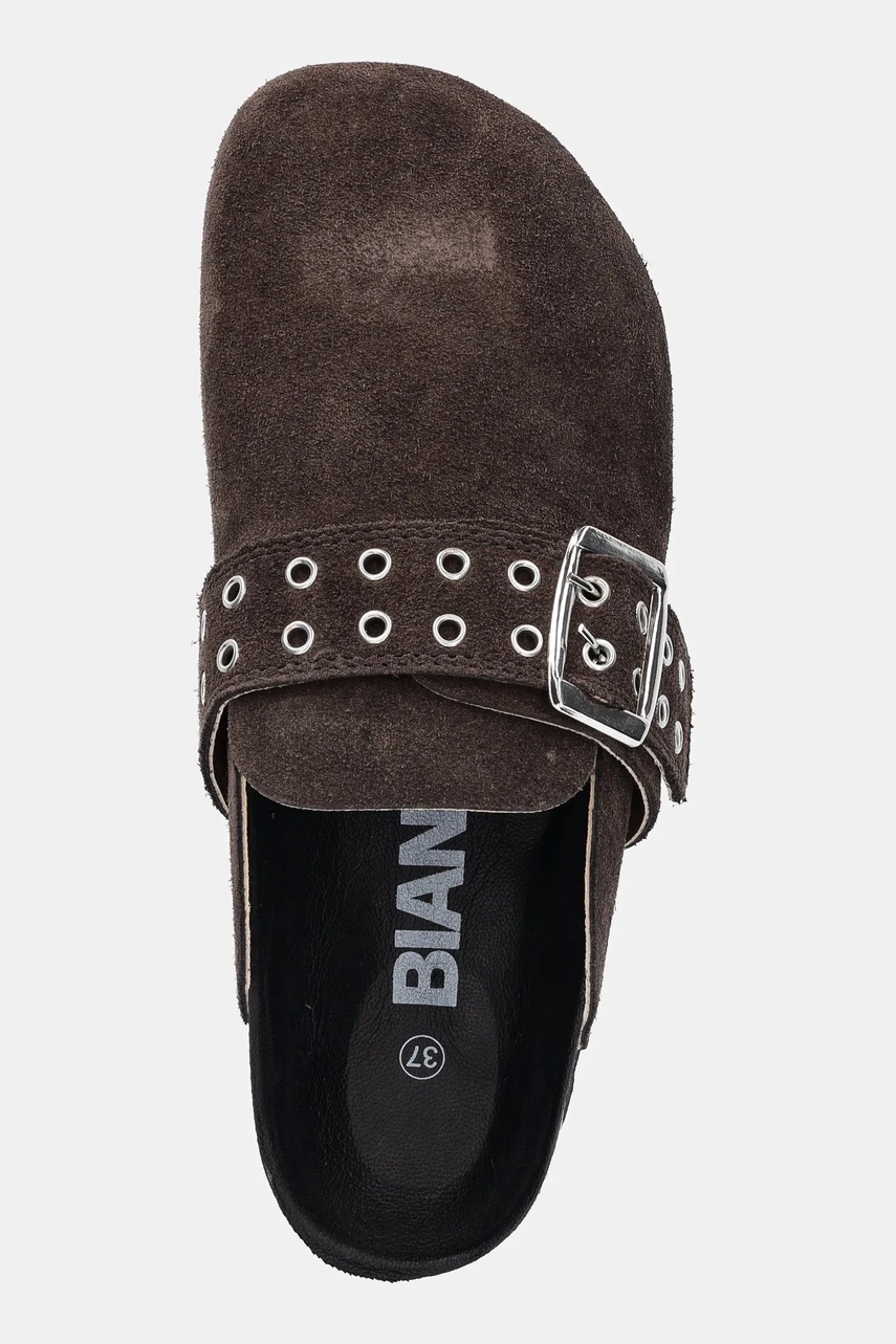 Παντόφλες σουέτ Bianco BIAMIAMI γυναικείες, χρώμα: καφέ, 11201782 φωτογραφία