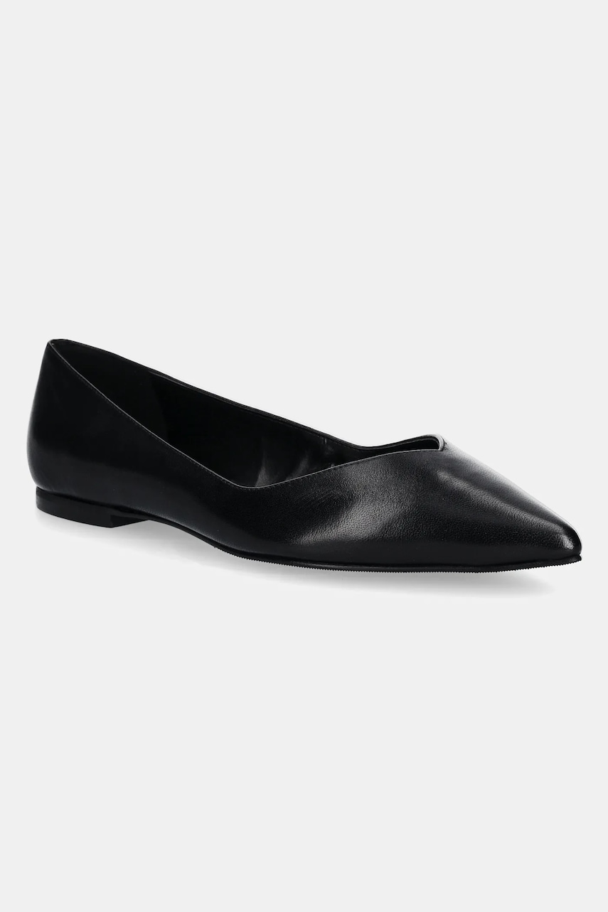 HUGO balerini de piele Maridia culoarea negru, 50536651