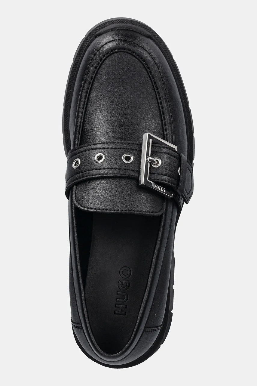 Μοκασίνια HUGO Kris χρώμα: μαύρο, 50538616 φωτογραφία