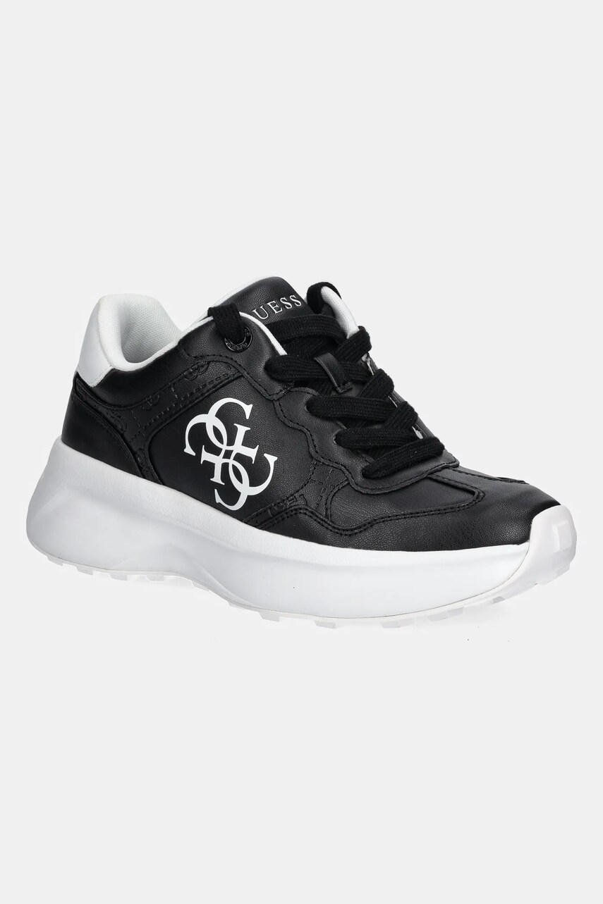 Levně Sneakers boty Guess LUCKEI černá barva, FLPLUC ELE12