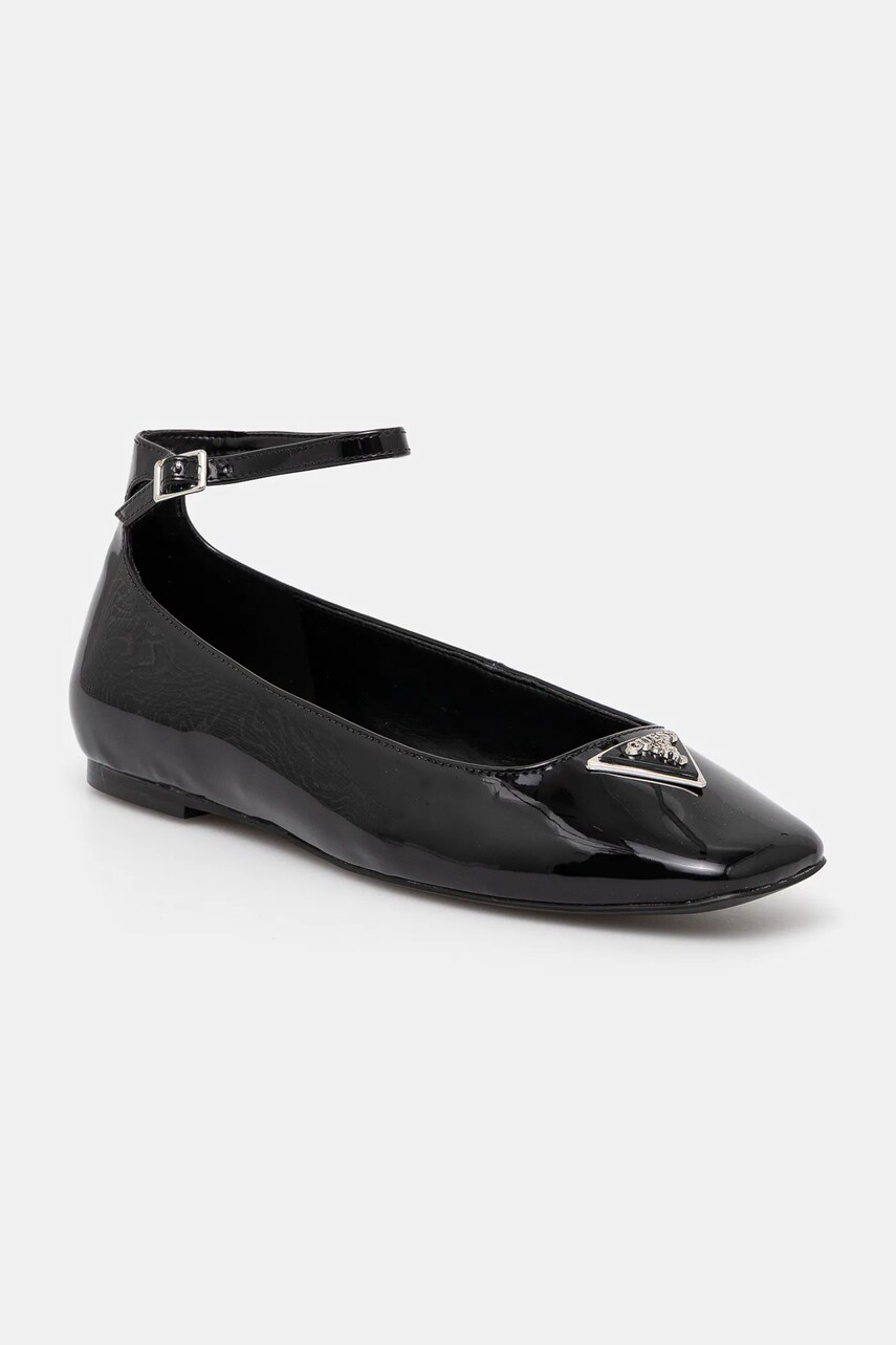 Levně Baleríny Guess LEVVIS černá barva, FLPLVV PAT02