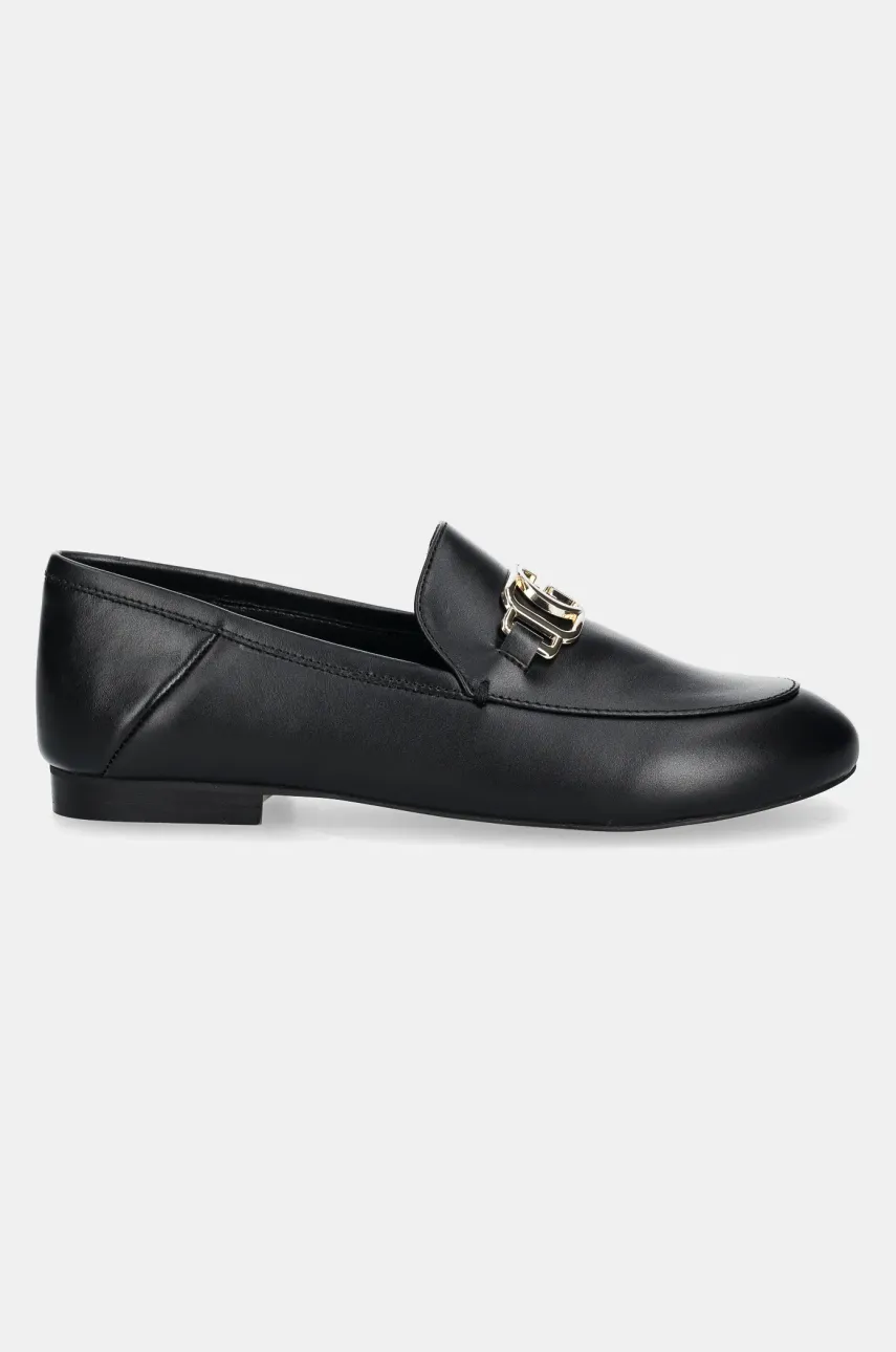 Кожаные мокасины Guess MARTYNAS женские цвет чёрный на плоском ходу FLPMAR LEA14 Кожаные мокасины Guess MARTYNAS женские цвет чёрный на плоском ходу FLPMAR LEA14
