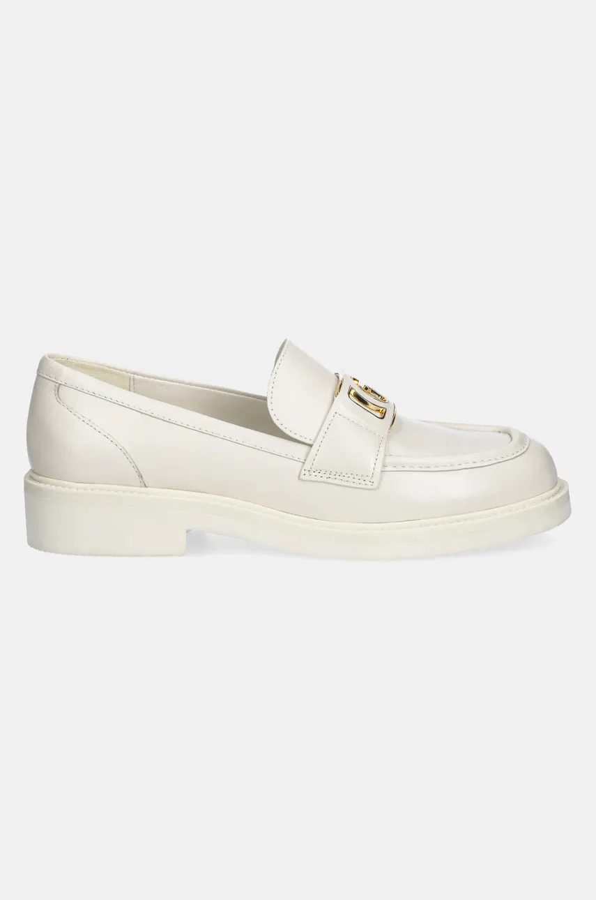 Кожаные мокасины Guess SHUTTLE женские цвет бежевый на платформе FLPSHU LEA14 Кожаные мокасины Guess SHUTTLE женские цвет бежевый на платформе FLPSHU LEA14
