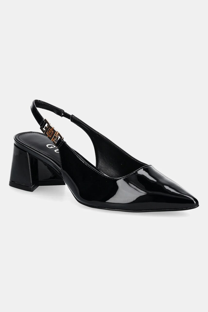 Levně Lodičky Guess ZABELA černá barva, na podpatku, FLPZAB PAF05