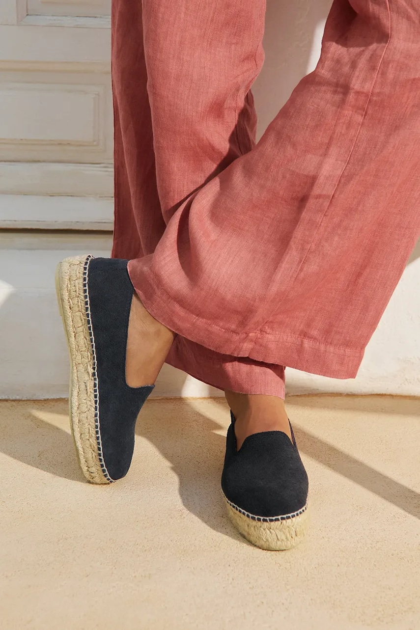 Manebi espadrile din piele întoarsă Hamptons Double Sole Espadrilles femei, culoarea negru, cu platforma, K 1.5 D0 Manebi espadrile din piele întoarsă Hamptons Double Sole Espadrilles femei, culoarea negru, cu platforma, K 1.5 D0