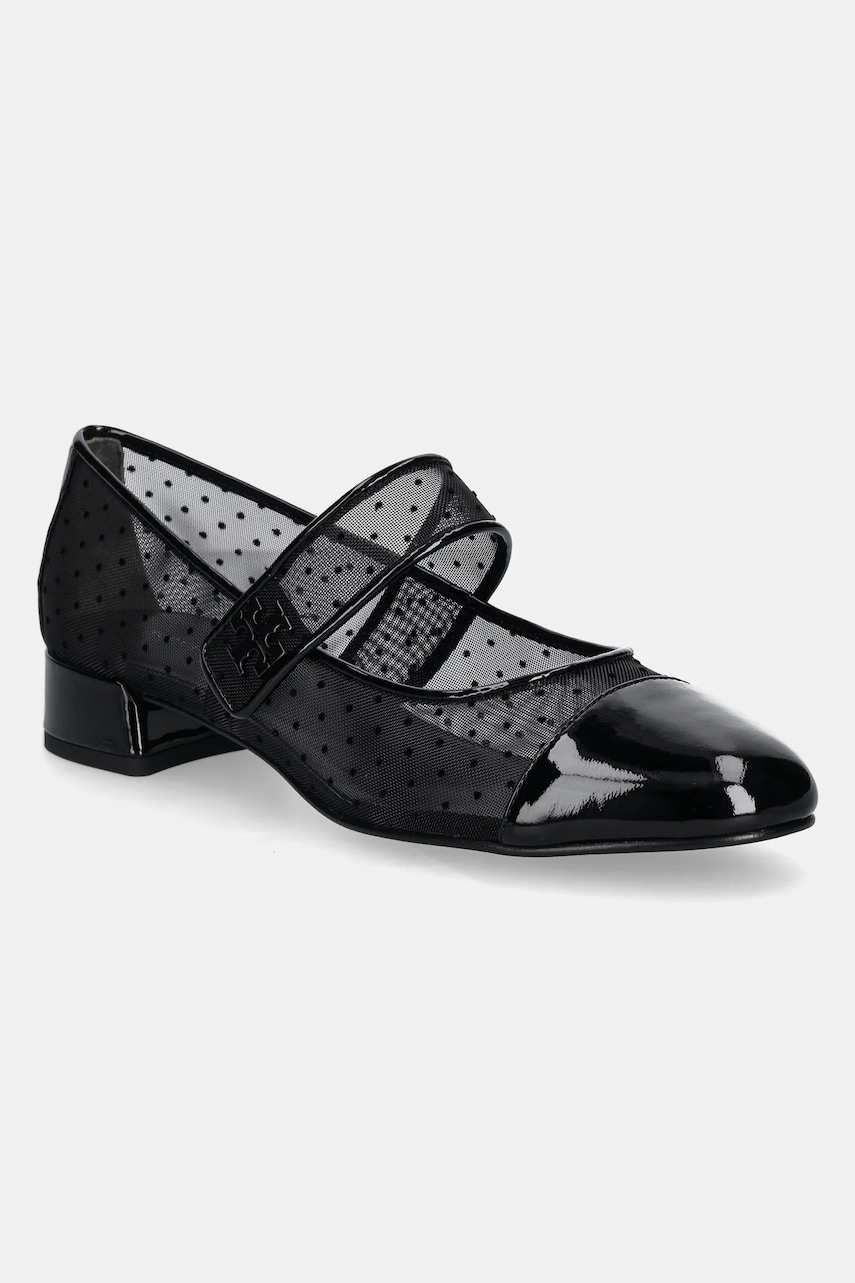 Tory Burch pumps Cap-Toe Mary Jane Heel Ballet culoarea negru, cu toc drept, 162496-001 Tory Burch pumps Cap-Toe Mary Jane Heel Ballet culoarea negru, cu toc drept, 162496-001