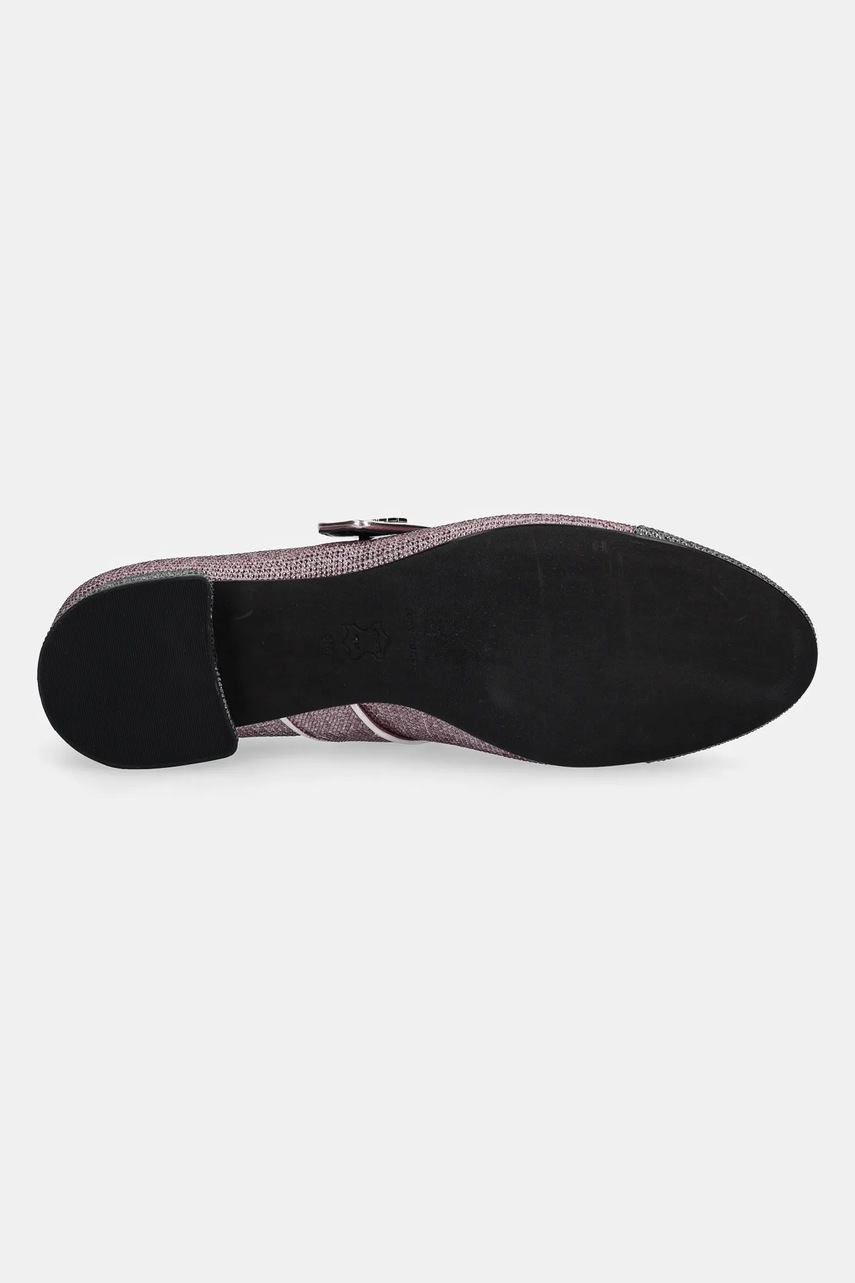 Semišové lodičky Tory Burch Cap-Toe Mary Jane Pave Heel Ballet (obrázek 5)